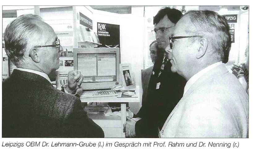 Prof. Rahm (middle) with Dr. Lehmann-Grube (left) and Dr. Nenning (right)